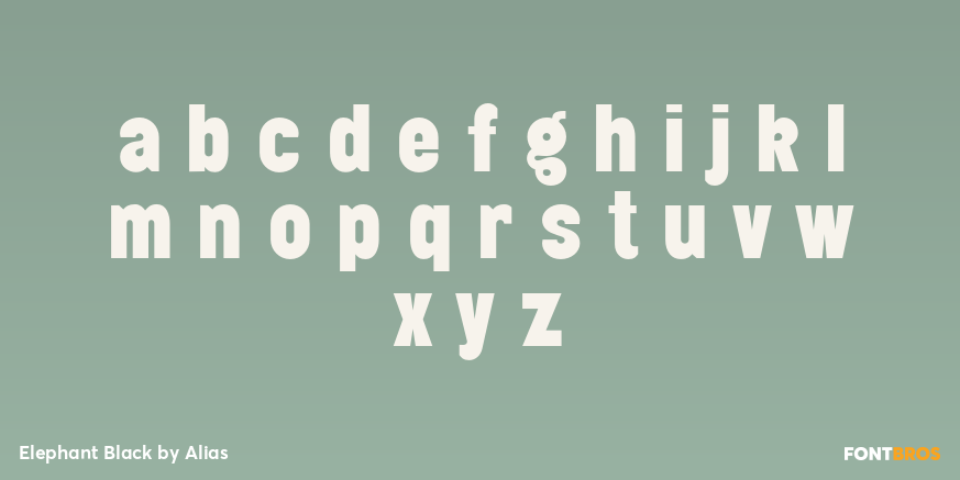 Elephant Black Font Poster #3
