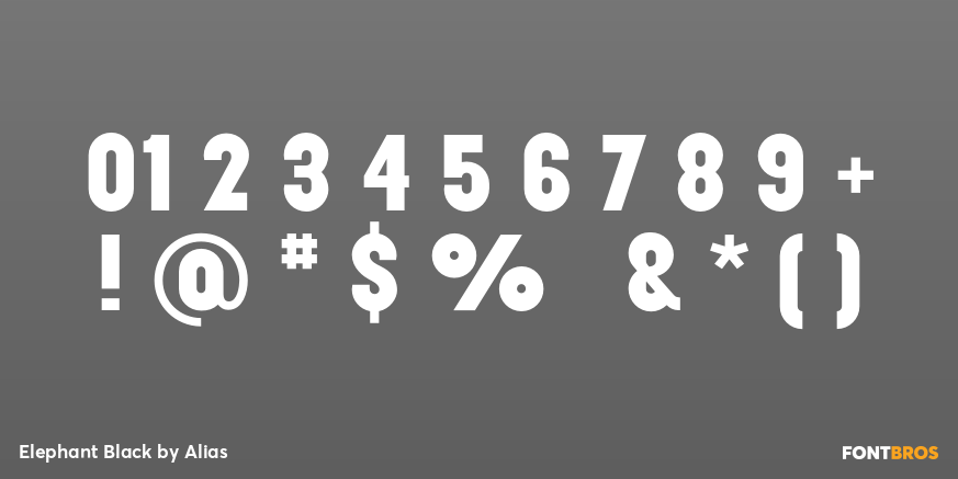 Elephant Black Font Poster #4