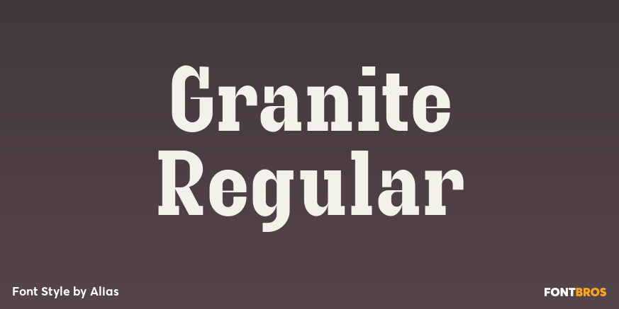 Granite Regular Font Poster #1