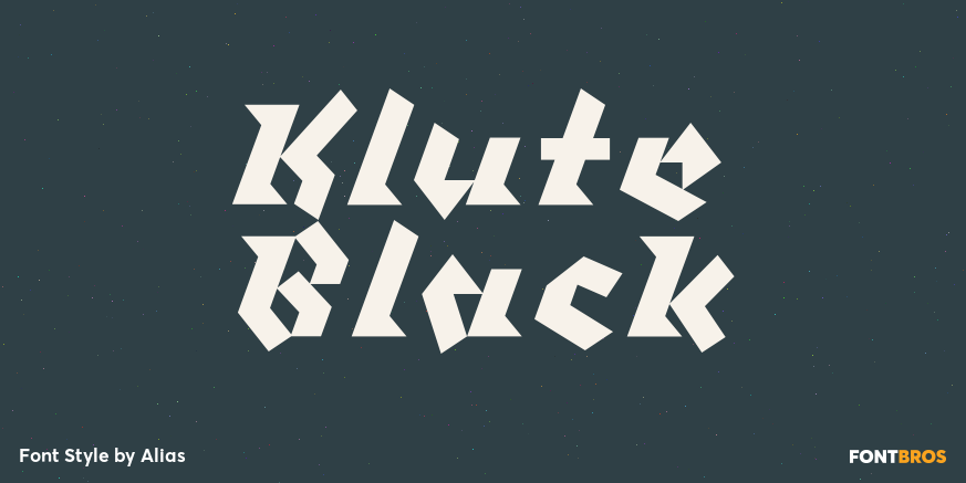 Klute Black Font Poster #1