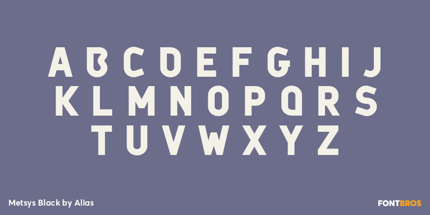 Metsys Black Font Poster #2