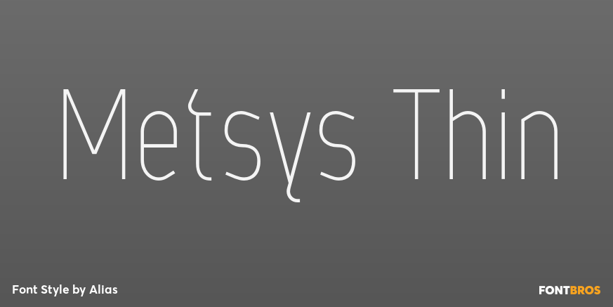Metsys Thin Font Poster #1