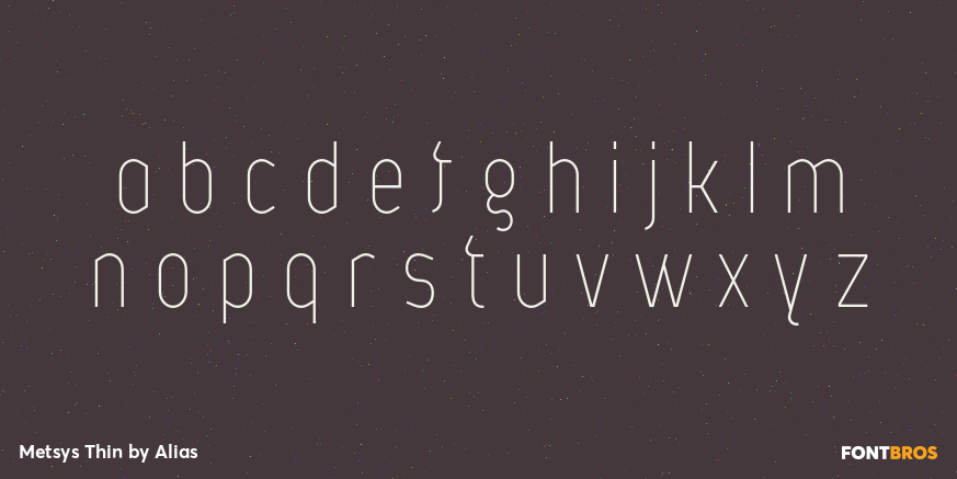 Metsys Thin Font Poster #3