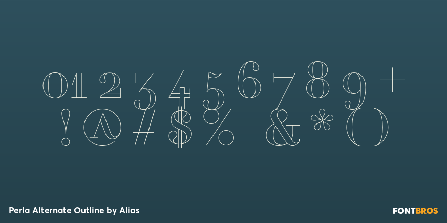 Perla Alternate Outline Font Poster #1