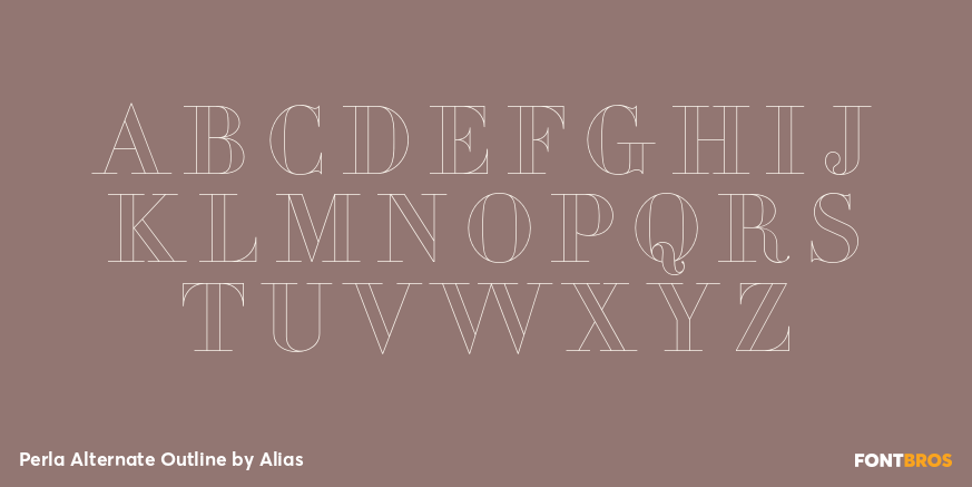 Perla Alternate Outline Font Poster #2