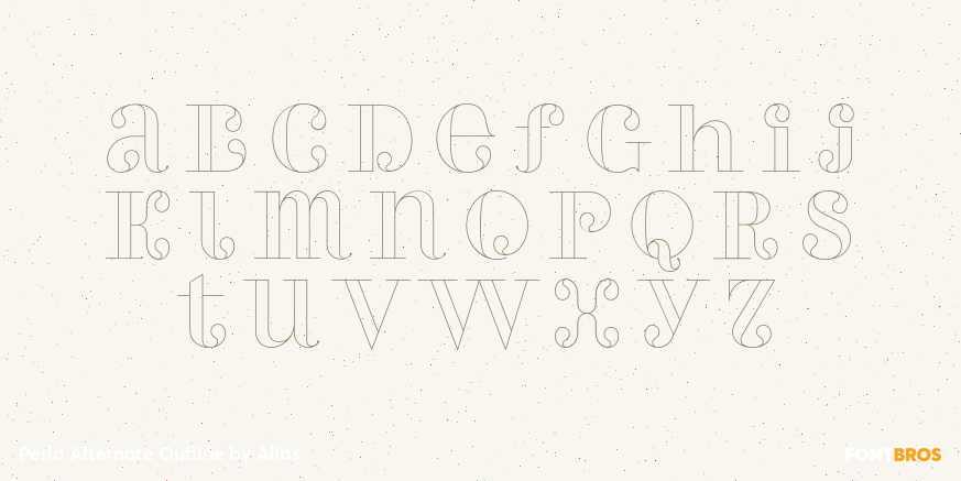 Perla Alternate Outline Font Poster #3