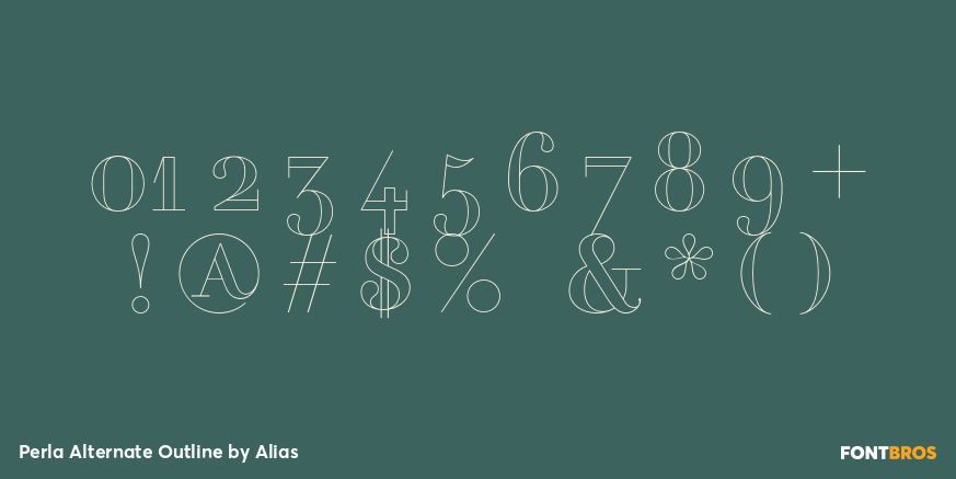 Perla Alternate Outline Font Poster #4