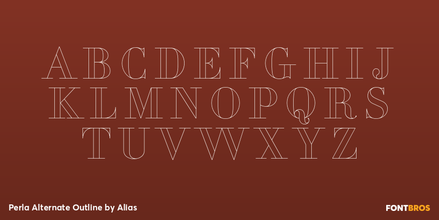 Perla Alternate Outline Font Poster #1