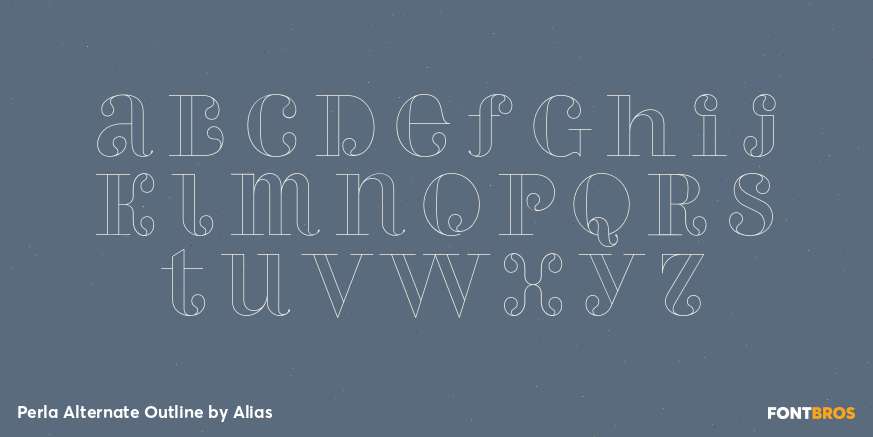 Perla Alternate Outline Font Poster #1