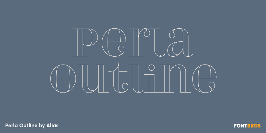 Perla Outline Font Poster #1