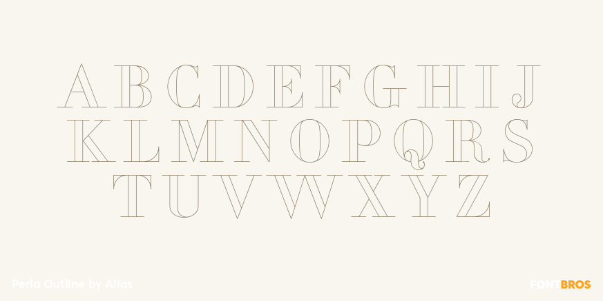 Perla Outline Font Poster #2