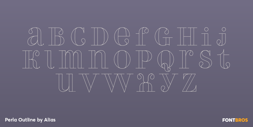 Perla Outline Font Poster #3