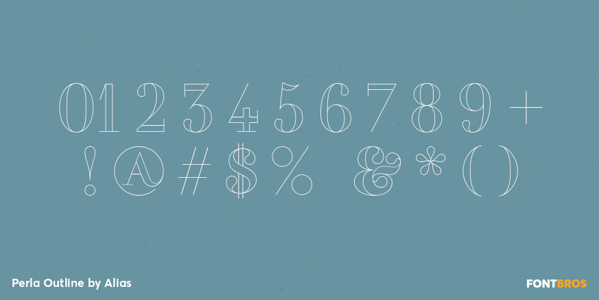 Perla Outline Font Poster #4