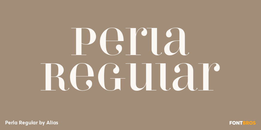 Perla Regular Font Poster #1