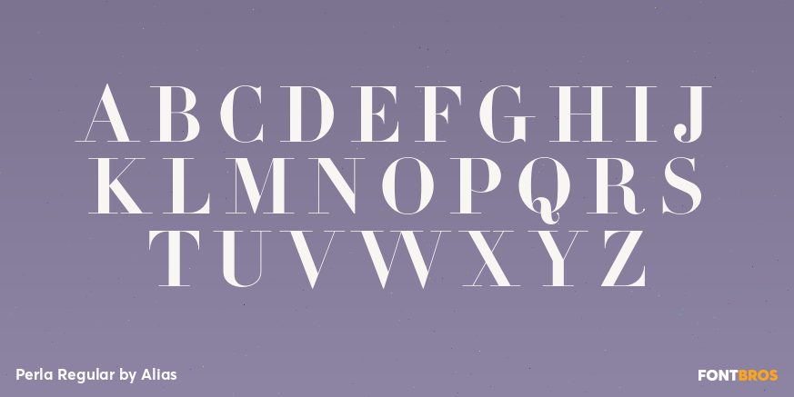 Perla Regular Font Poster #2