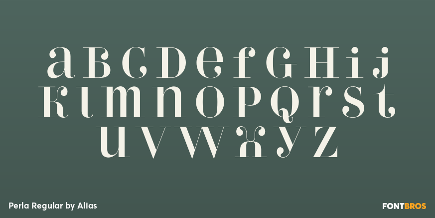 Perla Regular Font Poster #3