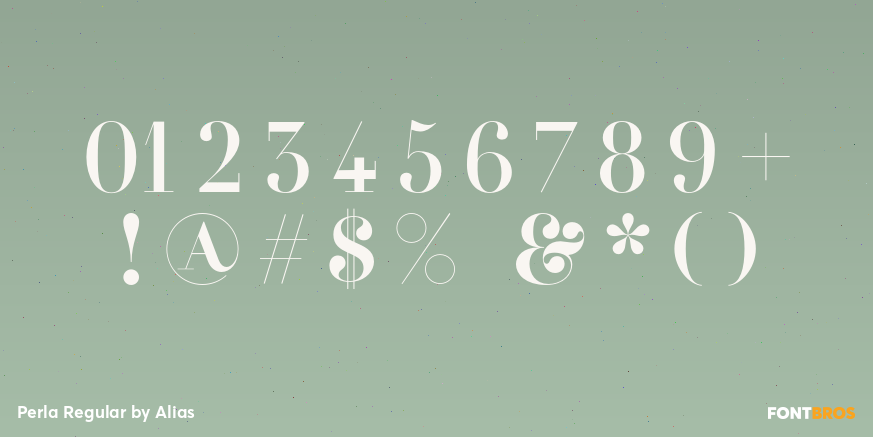 Perla Regular Font Poster #4