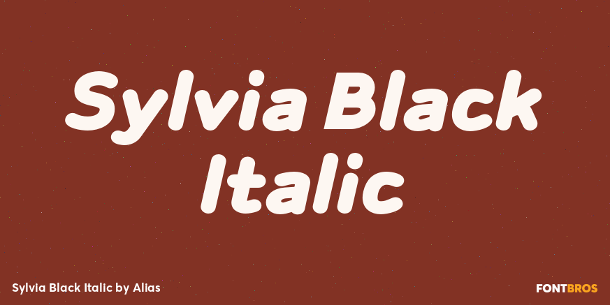 Sylvia Black Italic Font Poster #1