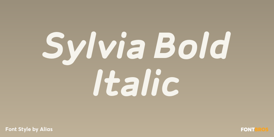 Sylvia Bold Italic Font Poster #1
