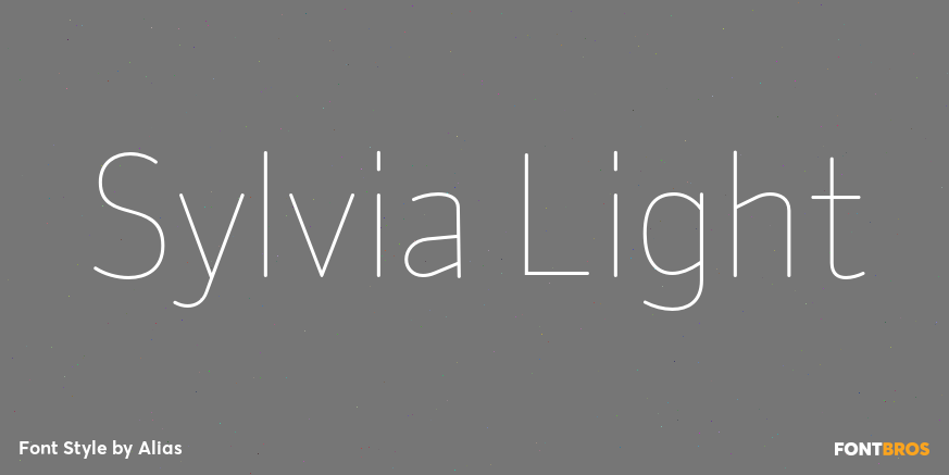 Sylvia Light Font Poster #1