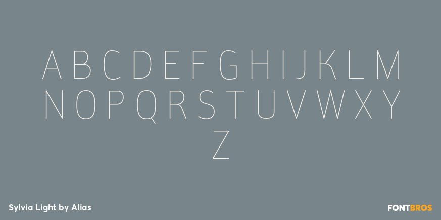 Sylvia Light Font Poster #2