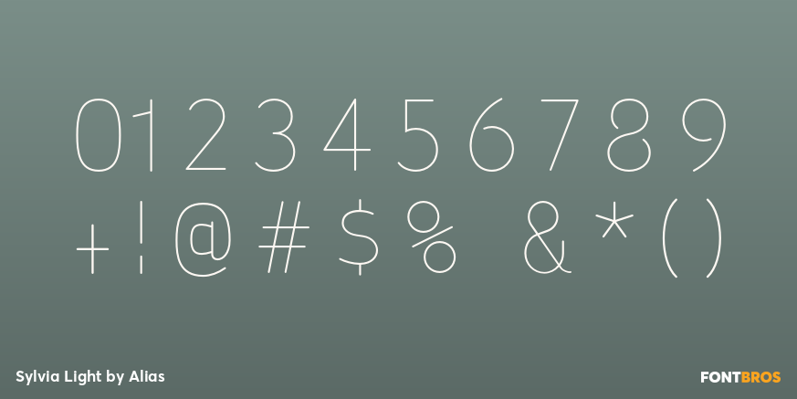 Sylvia Light Font Poster #4