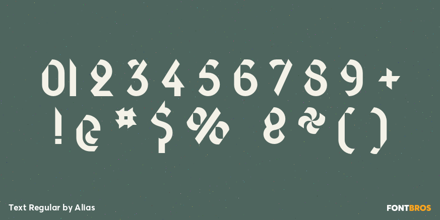 Text Regular Font Poster #1