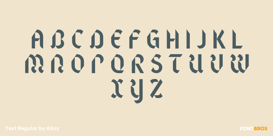 Text Regular Font Poster #2