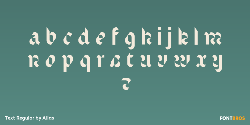 Text Regular Font Poster #1