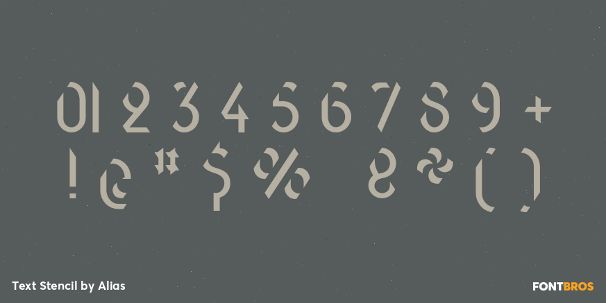 Text Stencil Font Poster #1