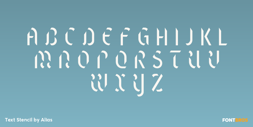 Text Stencil Font Poster #2