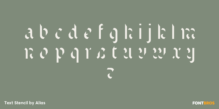 Text Stencil Font Poster #3