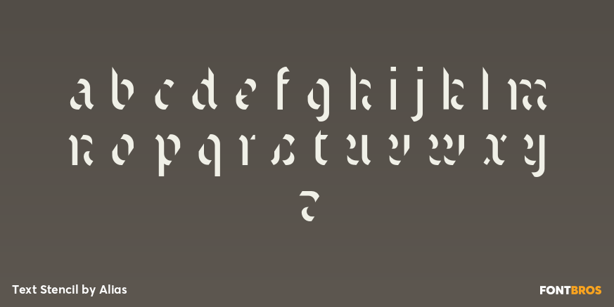 Text Stencil Font Poster #1