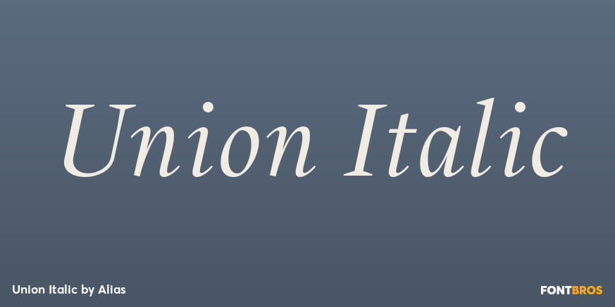 Union Italic Font Poster #1