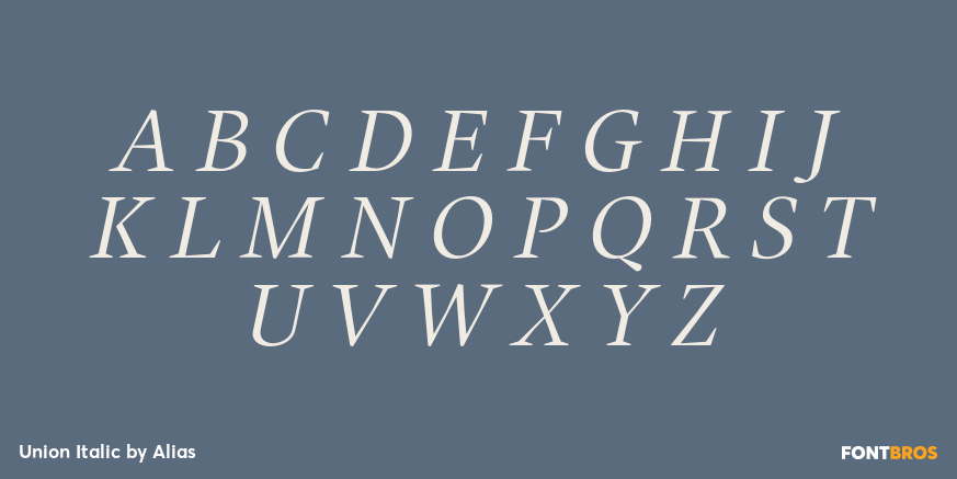 Union Italic Font Poster #2