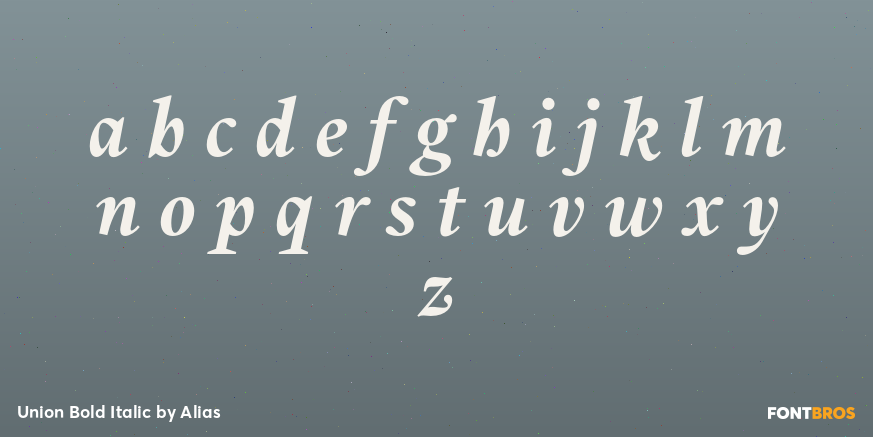 Union Bold Italic Font Poster #3
