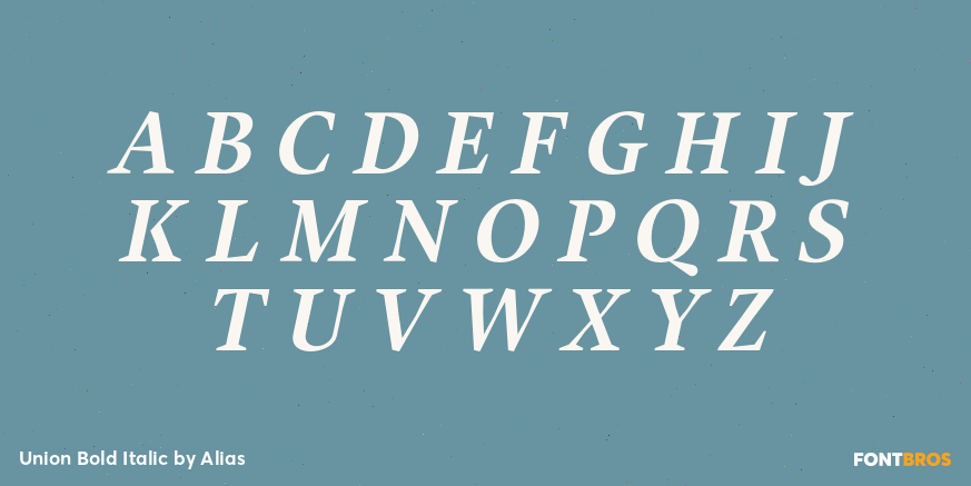 Union Bold Italic Font Poster #1
