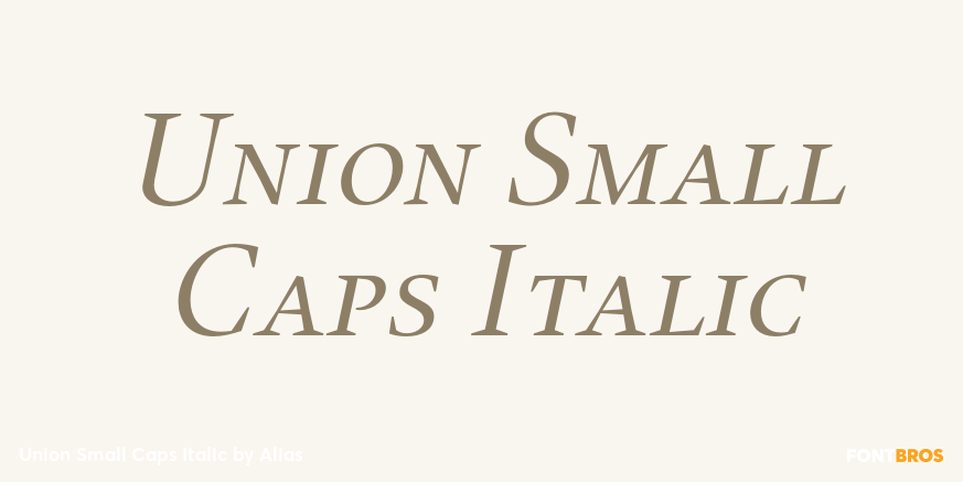 Union Small Caps Italic Font Poster #1