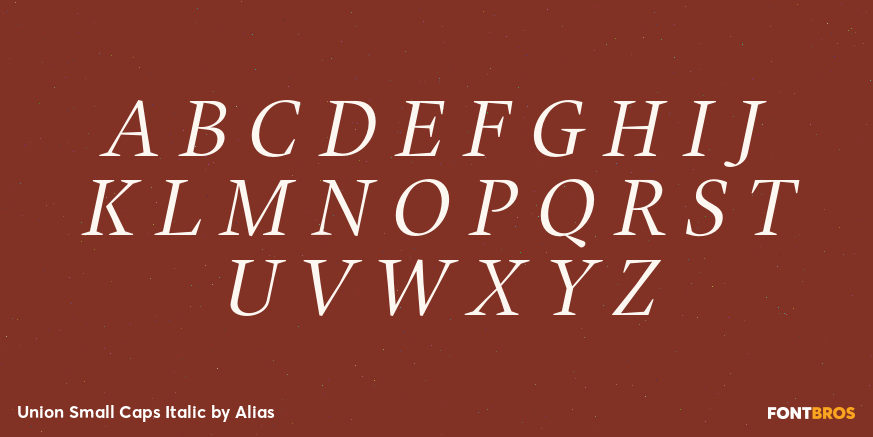 Union Small Caps Italic Font Poster #2