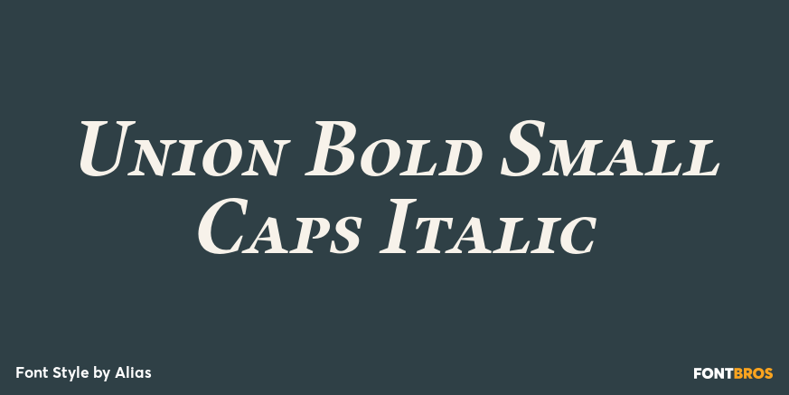Union Bold Small Caps Italic Font Poster #1