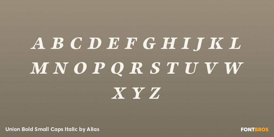 Union Bold Small Caps Italic Font Poster #3