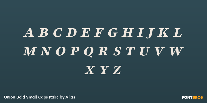 Union Bold Small Caps Italic Font Poster #1