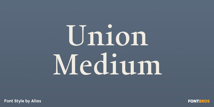 Union Medium Font Poster #1