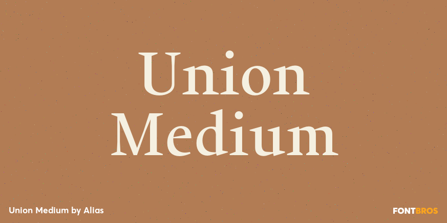 Union Medium Font Poster #1