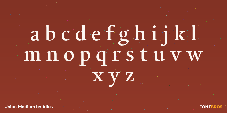 Union Medium Font Poster #1
