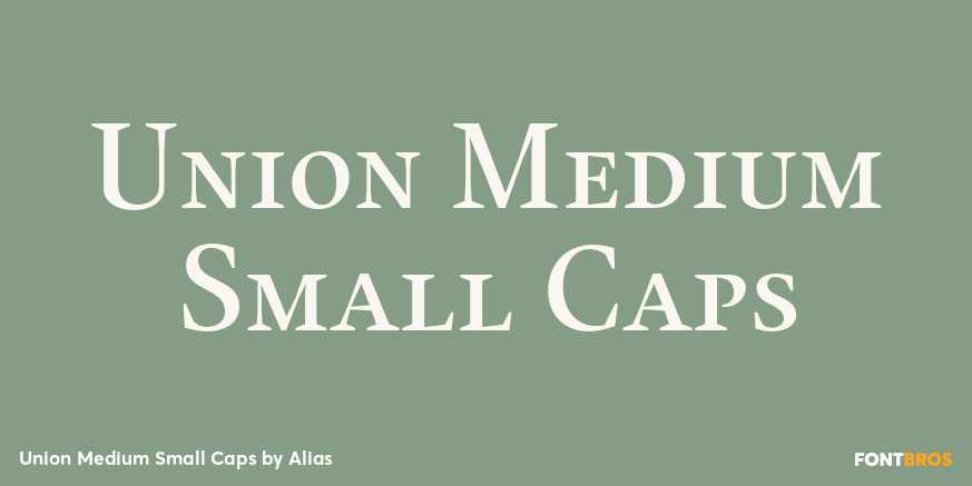 Union Medium Small Caps Font Poster #1