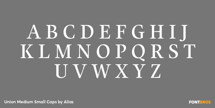 Union Medium Small Caps Font Poster #2