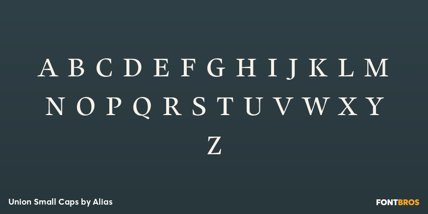 Union Small Caps Font Poster #3