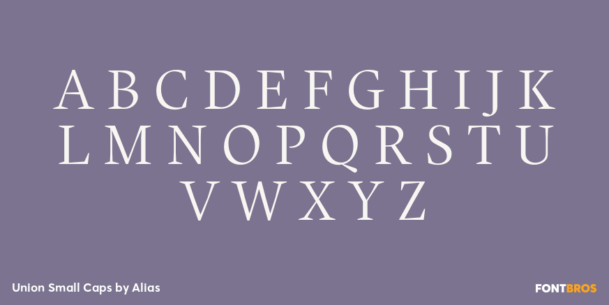 Union Small Caps Font Poster #1