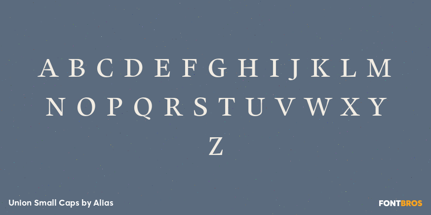 Union Small Caps Font Poster #1